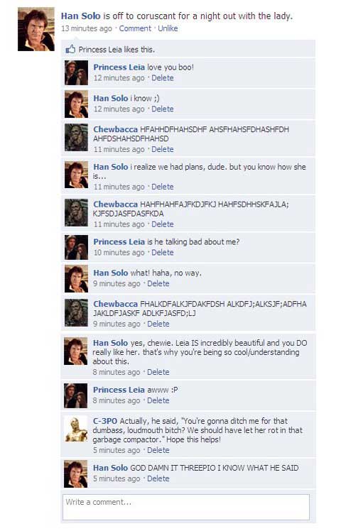 Funny Star Wars Facebook Status Oh My World Funny Star Wars Facebook Status Oh My World